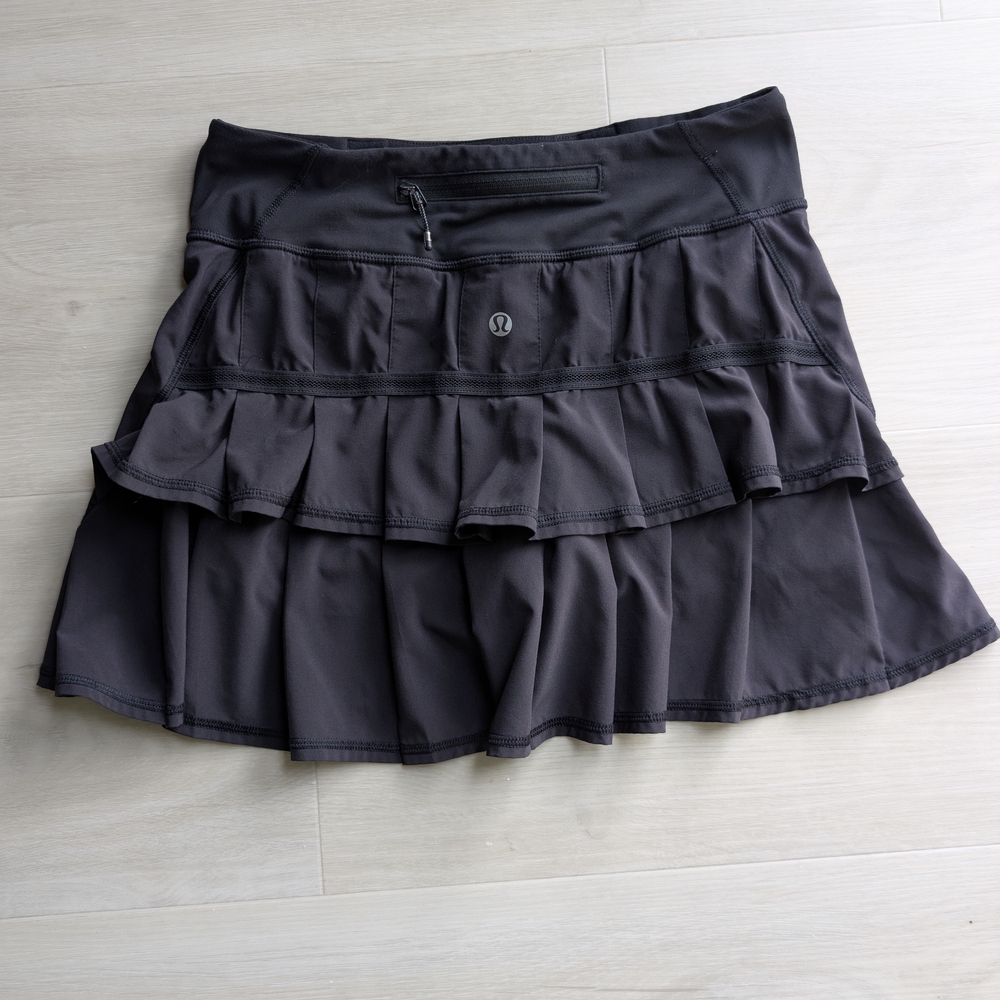 lululemon athletica Black Ruffle Skirt